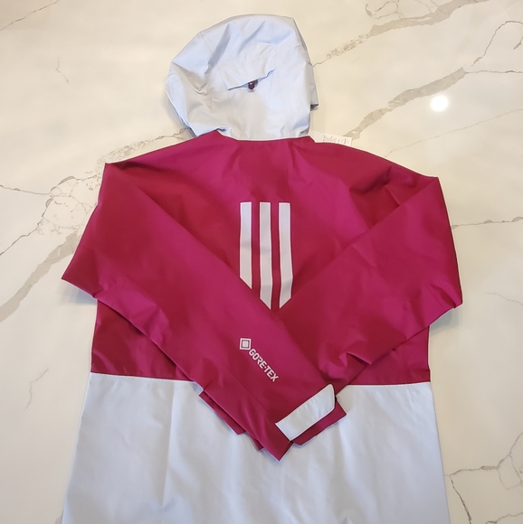 Adidas Terrex GORE-TEX Paclite Rain Jacket Hooded Cross-Training - Picture 15 of 16